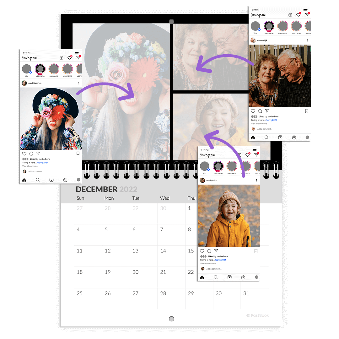 Calendar create from Instagram pictures